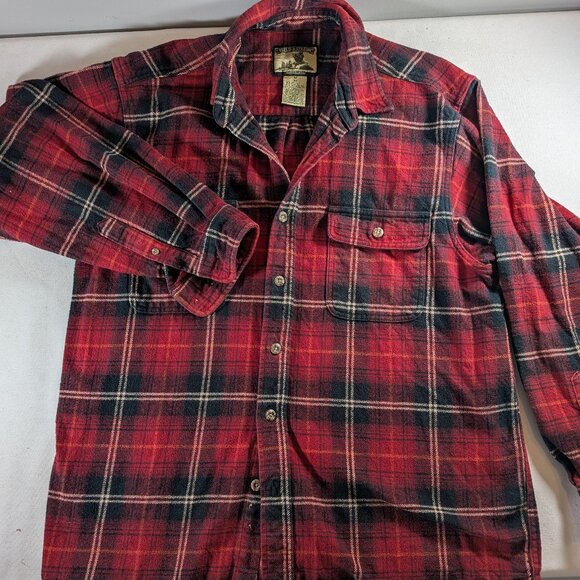 Field & Stream size M thick plaid flannel 100% cotton utility shirt for men - Picture 2 of 11